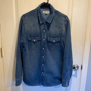 Mens Madewell Chambray Shirt Fleece lined Small